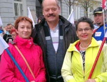 ZNP z Wyszkowa na proteście w Warszawie