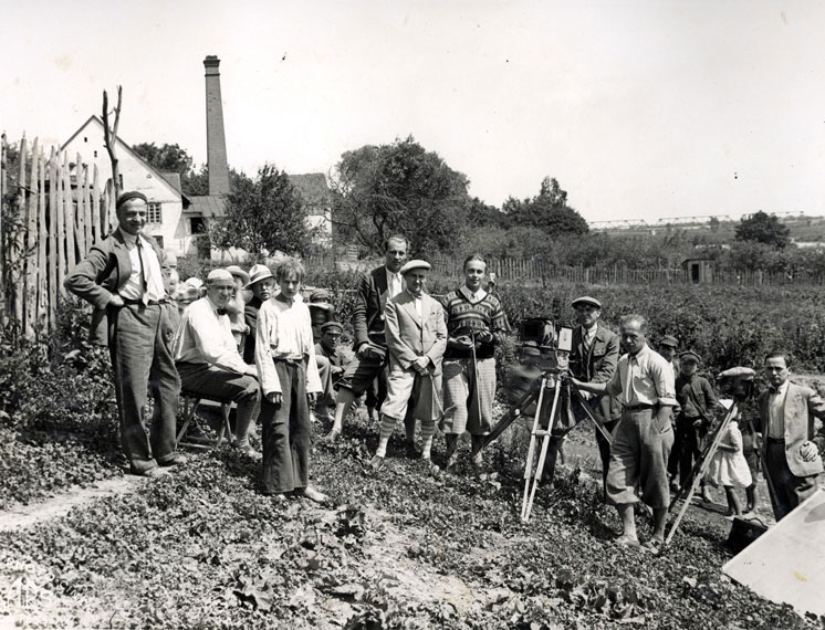Na planie filmu "Janko Muzykant" - 1930 r.