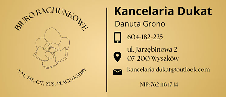 Biuro Rachunkowe DUKAT - Danuta Grono