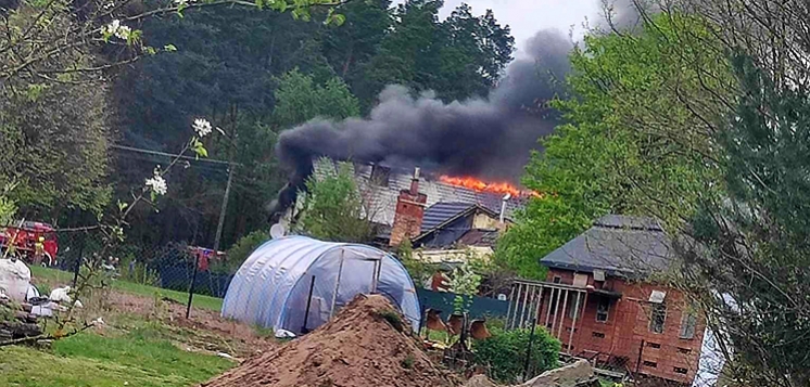 Pożar domu w Nowym Brańszczyku (FOTO)