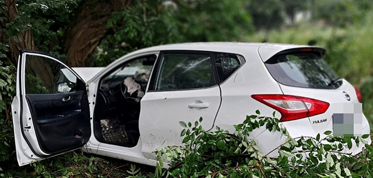 Auto rozbite na drzewie. Ciężko rany kierowca w szpitalu