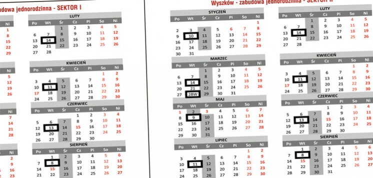 Odbiór śmieci z podziałem na sektory. Sprawdź, w którym sektorze mieszkasz