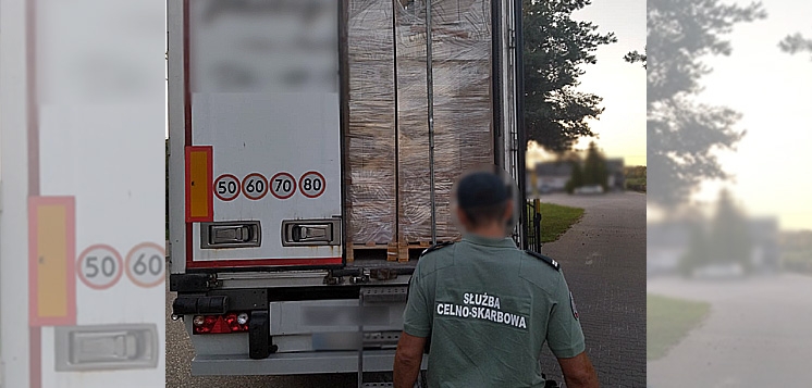 Powiedział, że „odstawia” auto do warsztatu. W naczepie było 700 tys. paczek nielegalnych papierosów