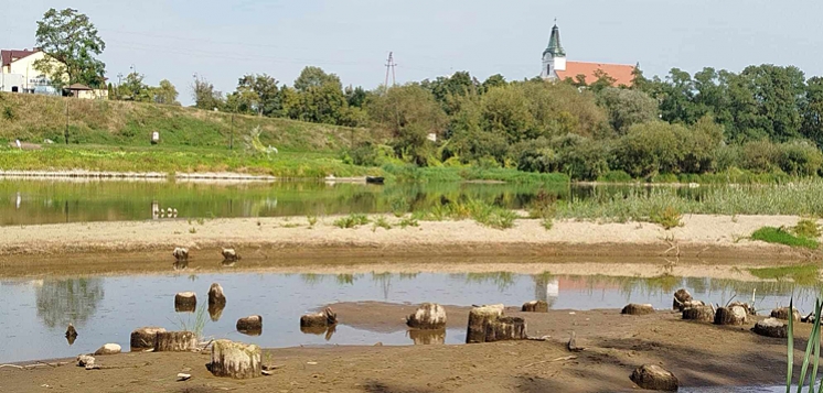 Poziom wody w Bugu coraz niższy (FOTO)