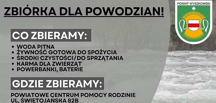 Zbiórki dla powodzian