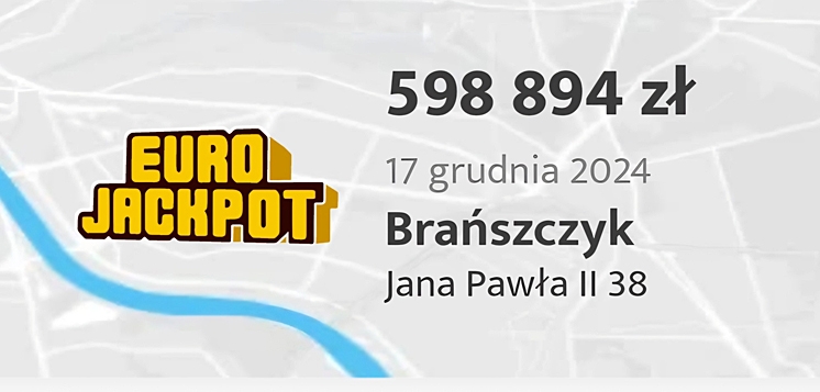 BRAŃSZCZYK: Wielka wygrana w Eurojackpot!