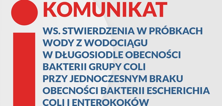 DŁUGOSIODŁO: Woda warunkowo przydatna do spożycia