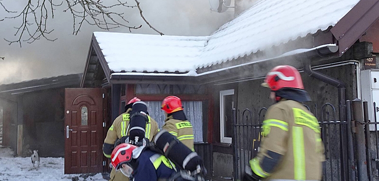 Pożar domu przy Pułtuskiej (foto)