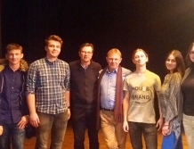 Uczniowie ZS 3 i aktorzy Teatru Polskiego