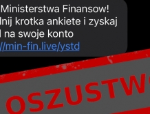 Uwaga na fałszywe SMS-y, które wykorzystują wizerunek Ministerstwa Finansów