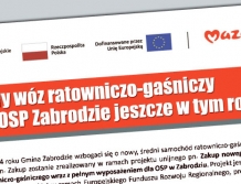 ZABRODZIE: Nowy wóz ratowniczo-gaśniczy dla OSP Zabrodzie jeszcze w tym roku!