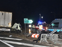 Tir wjechał do rowu. Kilkugodzinne utrudnienia w ruchu (FOTO)