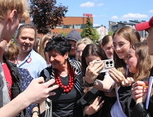 Joanna Senyszyn w Wyszkowie: zachwyt młodzieży i poirytowanie polityków (FOTO)