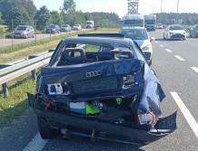 Wypadek czterech samochodów na S8