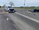 Zderzenie motocykla z samochodem osobowym. Dwoje rannych (FOTO) - Wydarzenia - zdjęcie 1