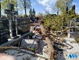 Silnie wieje. Duże zniszczenia na cmentarzu parafialnym (FOTO) - Wydarzenia - zdjęcie 12